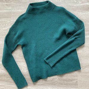 BP. Emerald Green Mockneck Ribbed Sweater